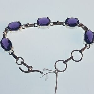 Nwot!! Amethyst 925 silver bracelet handmade